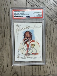 SNOOP DOGG SIGNED 2014 TOPPS ALLEN AND GINTER A&G #23 SNOOP LION PSA SLAB AUTO - Picture 1 of 2