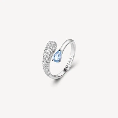 BROSWAY FANCY ANELLO DA DONNA IN ARGENTO 925 E ZIRCONI FCL118C LIGHT BLUE N.16 - Immagine 1 di 4