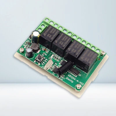 DC 4-Channel 443MHz Wireless RF Remote Control Relay Switch With 2 Receiver NeVZ - Image 1 of 4