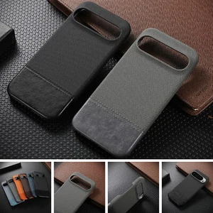 Funda delgada antideslizante de cuero liso para teléfono Google Pixel 9 Pro XL/9 Pro/8A/8 Pro - Imagen 1 de 19