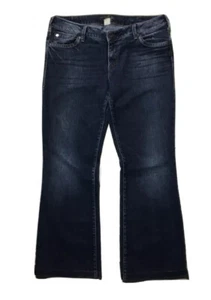 "Pantalones de mezclilla plateados Aiko corte bota lavado medio 35"" X 29""" - Imagen 1 de 12
