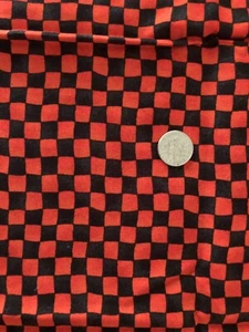 1/2 Yd, x 44” Orange Black Check Patrick Lose Moda 1995 - Picture 1 of 3