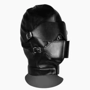 Blindfolded Mask with Breathable Ball Gag Black - Picture 1 of 4