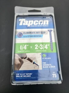 Tapcon 1/4-in x 2-3/4-in Concrete Screws Anchors (75-Pack) - Picture 1 of 2
