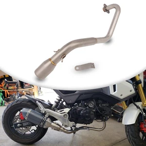 Motorcycle Grom Exhaust Pipe Low Mount Connect Exhaust For MSX125 2013-2023 - Picture 1 of 7