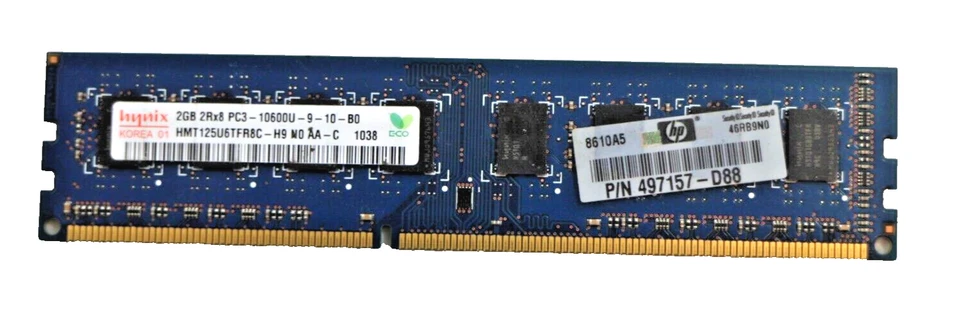 HMT125U6TFR8C-H9 Hynix 2GB PC3-10600 DDR3-1333MHz non-ECC Unbuffered CL9 240-Pin - Image 1 of 4