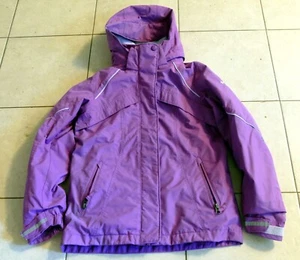 Columbia Girl's warm Zip Up Jacket Sz. M 10/12 Purple removable inner felt - Picture 1 of 8