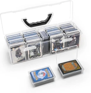 Trading Card Storage Box Set of 14, Plastic Card Box Large for 1000+ Loose Cards - Picture 1 of 12