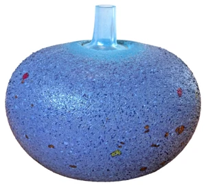 Jarrón de vidrio arte azul estudio Vallien Kosta Boda Suecia de colección Mcm escandinavo - Imagen 1 de 16