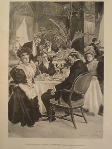 Ein verwöhntes Erntedankfest über Genuss New York High Society 1896 Harpers Weekly - Bild 1 von 2