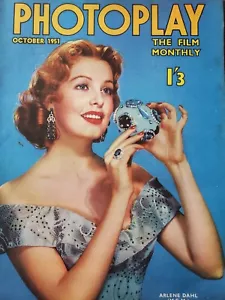 PHOTOPLAY OCT 1951 ARLENE DAHL, JOAN COLLINS, DONA DRAKE, LIZ TAYLOR, JOHN DEREK - Picture 1 of 19