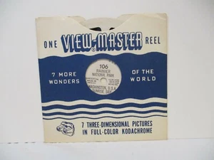 Mulinello vintage View-Master 106 Rainier National Park Washington USA lato alba - Foto 1 di 5