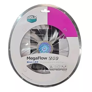 Ventilador silencioso Cooler Master Megaflow 200 LED azul transparente 200×200×30 mm 700 RPM - Imagen 1 de 5