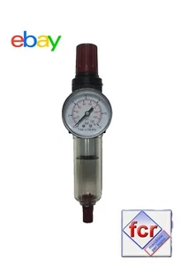 MINDERFILTER DRUCKREGLER LUFTKOMPRESSOR MIT MANOMETER 1/4"-1/4 - Bild 1 von 2