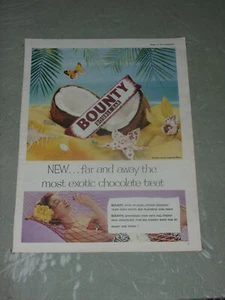 BOUNTY CHOCOLATE 'NEW' 1955 Vintage 14" X 12" (Approx) Orig UK Advert - Picture 1 of 1