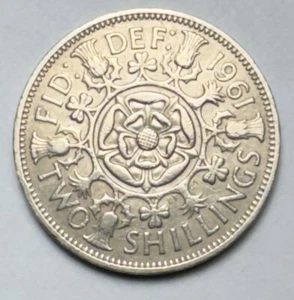 1961 GB Elizabeth II, Two Shillings. Bx11.31 - Picture 1 of 2