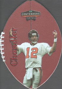 1998 Playoff Contenders Football Leather Red #6 Chris Chandler