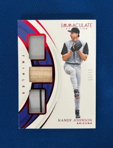 Tarjeta de camiseta Immaculate Randy Johnson Arizona Dbacks Triple Bat 2019/25 - Imagen 1 de 2