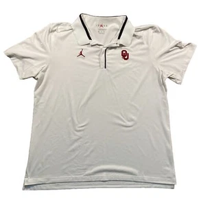 Oklahoma Sooners OU Shirt Herren 2XL weiß Nike Air Jordan Polo Jumpman Dri Fit - Bild 1 von 7