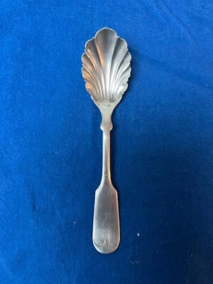 Antique Rogers Sugar Shell Spoon Fiddle (Silverplate, 1872) – Elegant - Image 1 of 4