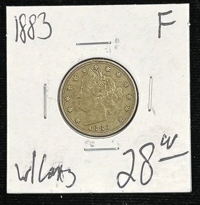 1883 U.S. Liberty V-Nickel 5c with Cents in Fine Condition; See Pics (L430) - Image 1 of 3