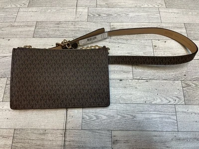 Nuevo con etiquetas Bolso Cinturón Michael Kors Jet Set Tirar Cadena MK Monograma Logo Talla M Foto 1 de 4