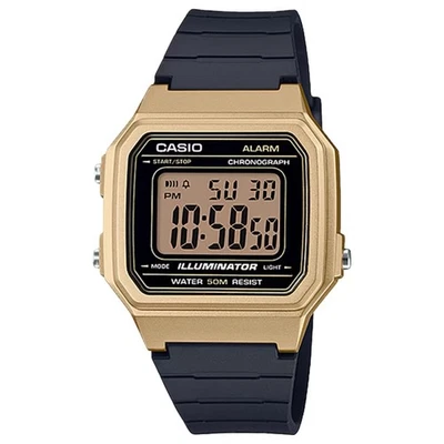 Reloj digital clásico Casio para hombre con detalles dorados - W-217HM-9AV Foto 1 de 2