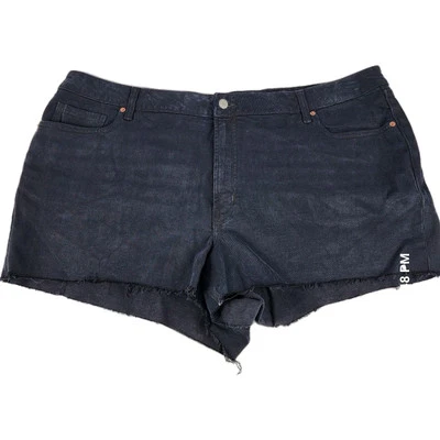 Pantalones Cortos Denim Old Navy Para Mujer Talla 24 OG Rectos 3" Entrepierna Negros Y2K Raw Boho Foto 1 de 4