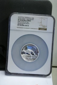 2015 P Australia $8 5 oz Silver Kangaroo High Relief NGC PF70 Ultra Cameo - Picture 1 of 5