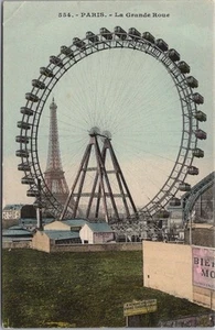PARÍS Francia Postal LA GRANDE ROUE Noria / 1900 Exposición Universal - Imagen 1 de 2