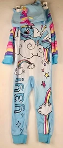 My Little Pony One-Piece Hooded Fleece Union Suit Footless Pajamas NWT - Picture 1 of 3