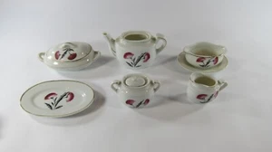 1950s Miniature Porcelain Dollhouse Tea Set Made in Japan Hand-Painted 13 Pieces - Picture 1 of 17