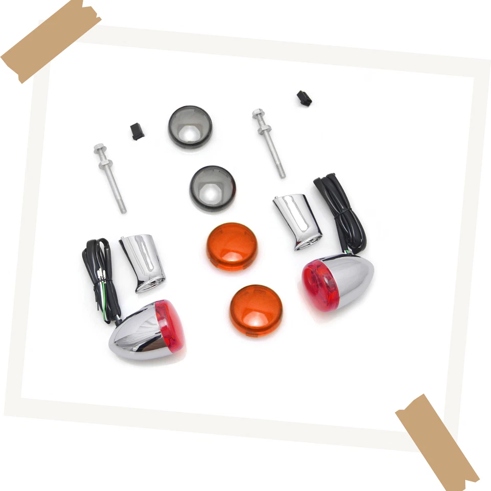 Harley Sportster 883 尾灯/跑步灯的子弹转向信号 — 第 1/4 张图片