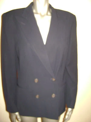 CHAQUETA BLAZER TRAJE MUJER RALPH LAUREN talla 8 AZUL LANA LIGERA IMPRESIONANTE Foto 1 de 4