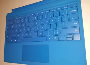 For Surface Pro 7,6,5,4,3 - Bright Blue - Microsoft Type Cover Keyboard - Picture 1 of 2