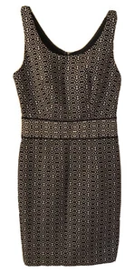 The Limited Womens 2 Dress Black White Woven Tapestry Short Pencil Sleeveless - Picture 1 of 9