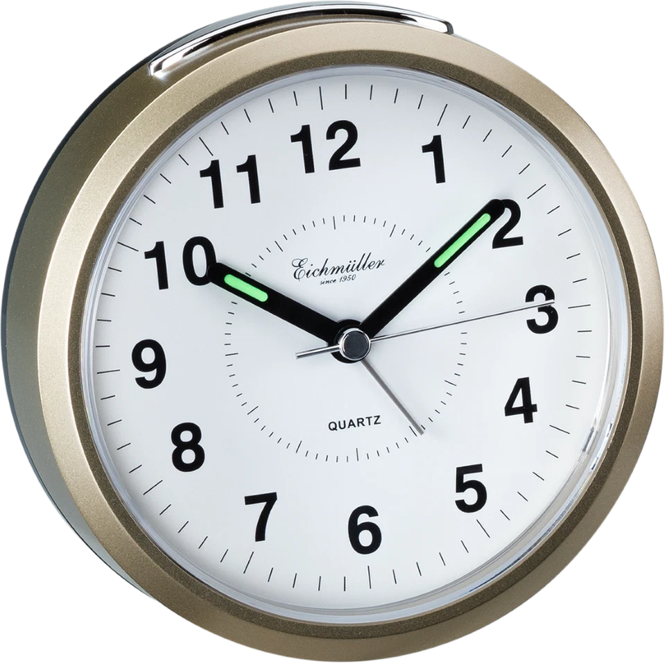 Eichmüller Despertador Mecanismo de Cuarzo Repetición de Alarma Braun Plástico - Imagen 1 de 1