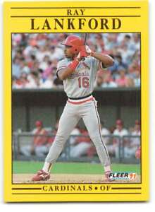 1991 Fleer Baseball #637 Ray Lankford  St. Louis Cardinals 