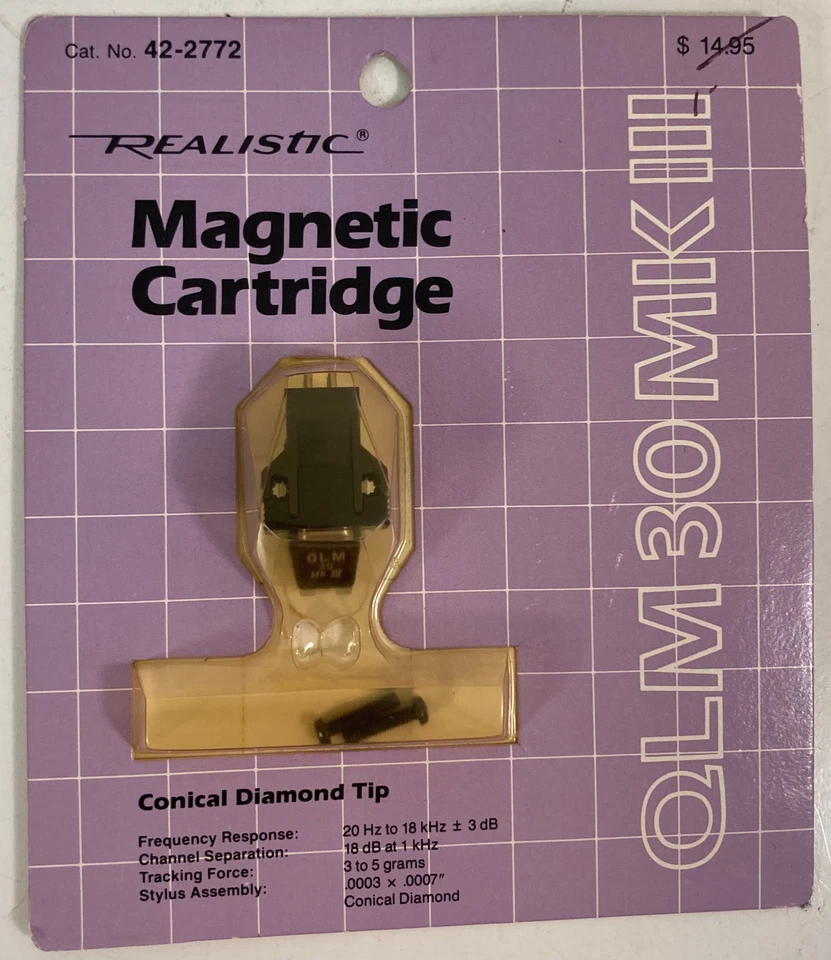 Realistic QLM30 MK III Magnetic Cartridge & Stylus NOS 42-2772 - Image 1 of 2