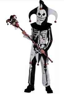 Menacing Jester Circus Clown Suit Yourself Fancy Dress Halloween Child Costume - Picture 1 of 3