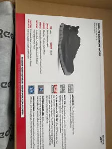 Black reebok mens work shoes size 7 steel toe and electrical hazard protection - Picture 1 of 5