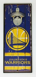 Golden State Warriors Flaschenöffner Wandschild 5" x 11" NEU - Bild 1 von 3