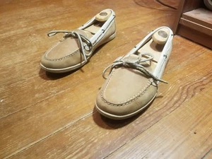 Sperry Top-Sider Tan Woven Sides 61428 Women's 2-Eye Boat Shoes 11 M (CI) - Picture 1 of 8