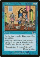Tinker Urza's Legacy HEAVILY PLD Blue Uncommon MAGIC THE GATHERING CARD ABUGames