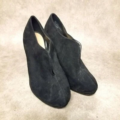 Apt. 9 Mujeres Edith Talla 8.5 Negro Sin Cordones 4.5" Tacón Bomba Botines Shooties Foto 1 de 4