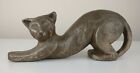 Geert Kunen Handmade Stretching Cat Sculpture