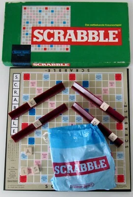 TOP ZUSTAND: SCRABBLE von SPEAR mit HOLZSPIELSTEINEN! 100 % VOLLSTÄNDIG - Bild 1 von 4