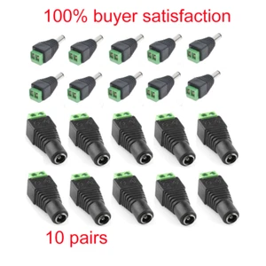 10 Paar Stecker und Buchse 2,1x5,5 mm DC Netzstecker Klinke Adapter Steckverbinder für CCTV - Bild 1 von 1