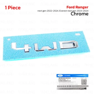 Fits Ford Ranger Next Gen Everest SUV 2022 - '24 Logo Rear Emblem Chrome "4WD" - Picture 1 of 9