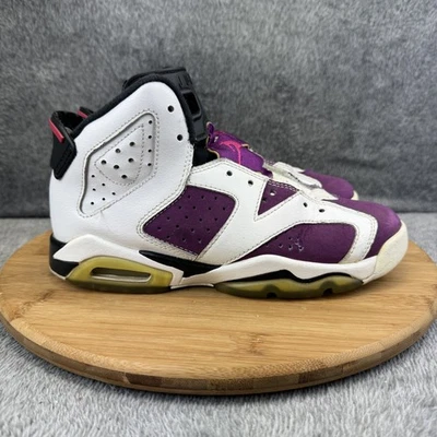 Nike Jordan 6 Retro Zapatos Niños Talla 5Y GS Blanco Púrpura Baloncesto 543390-127 Foto 1 de 4